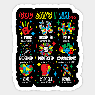 God Says I Am Be Kind Sticker